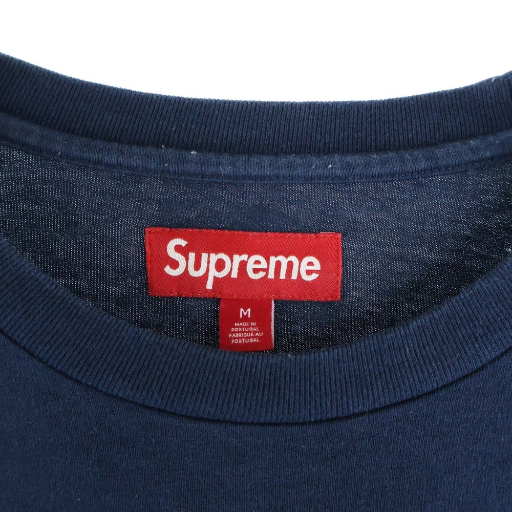 SUPREME(シュプリーム) 24SS Small Box Logo L/S Tee スモールボックスロゴ刺繍ロングスリーブTシャツ 長袖 ネイビー