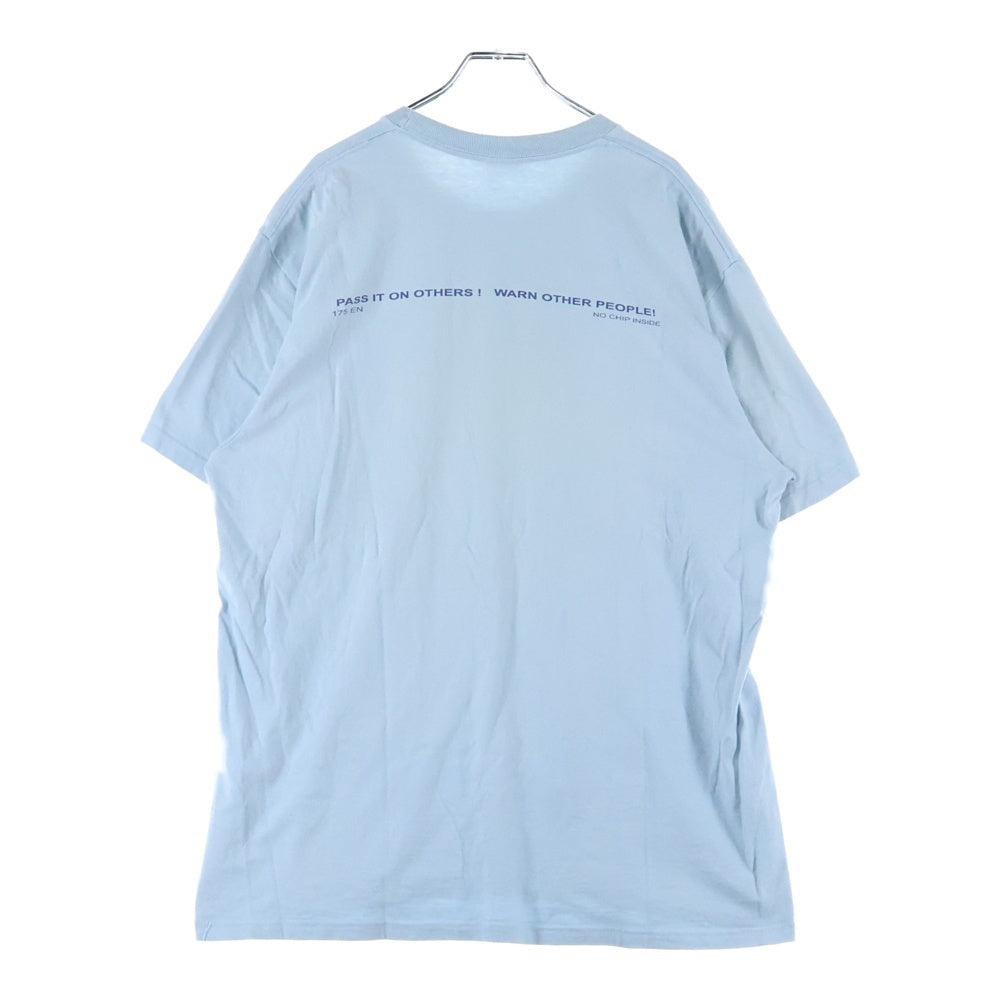 SUPREME(シュプリーム) 22AW Warning Tee ワーニング フロントロゴプリントクルーネック半袖Tシャツ ライトブルー