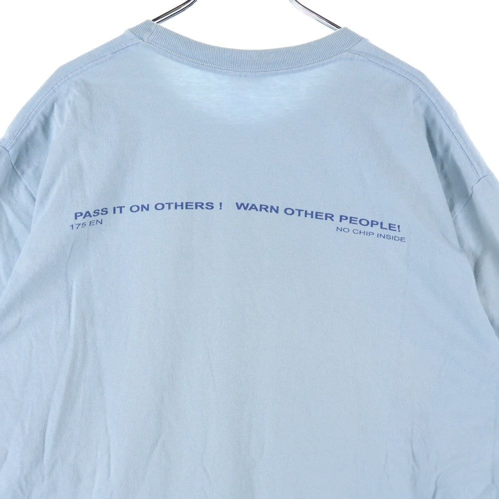 SUPREME(シュプリーム) 22AW Warning Tee ワーニング フロントロゴプリントクルーネック半袖Tシャツ ライトブルー