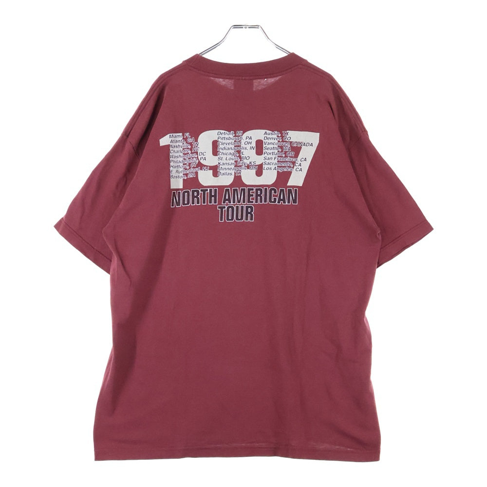 VINTAGE(ヴィンテージ) 90S VINTAGE RAGE AGAINST THE MACHINE 1997 MEMBER PORTRAIT レイジ アゲインスト ザ マシーン ヴィンテージ プリントTシャツ 半袖カットソー バーガンディ