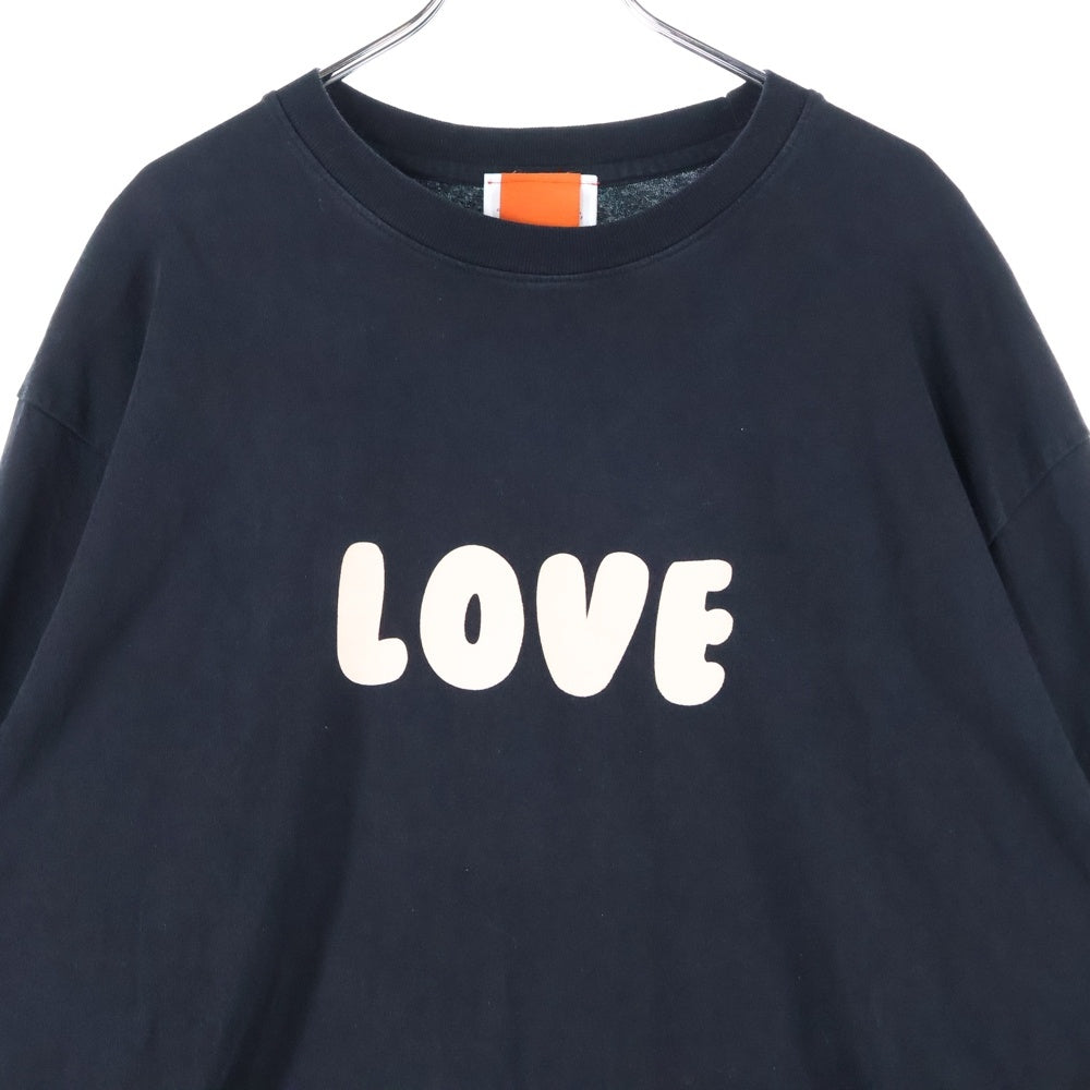 PERKS AND MINI(パークスアンドミニ) Positive Messages クルーネック 両面プリント ロングスリーブ 長袖 Tシャツ カットソー ブラック