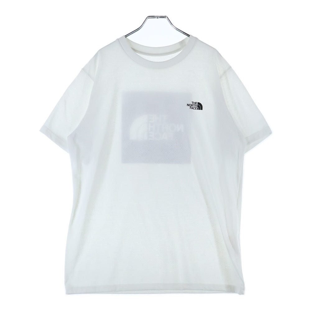 THE NORTH FACE(ザノースフェイス) MESH SQUARE LOGO TEE メッシュ スクエア ロゴ クルーネック 半袖 Tシャツ カットソー ホワイト NT32470