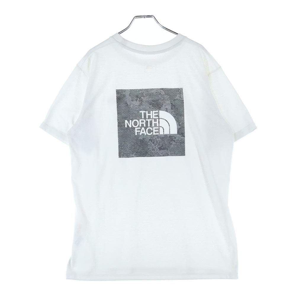 THE NORTH FACE(ザノースフェイス) MESH SQUARE LOGO TEE メッシュ スクエア ロゴ クルーネック 半袖 Tシャツ カットソー ホワイト NT32470