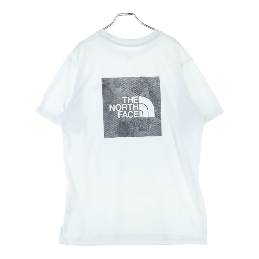 THE NORTH FACE(ザノースフェイス) MESH SQUARE LOGO TEE メッシュ スクエア ロゴ クルーネック 半袖 Tシャツ カットソー ホワイト NT32470