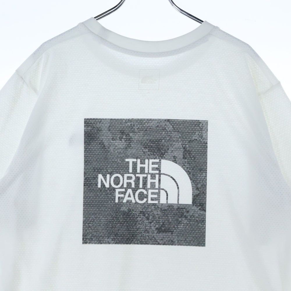 THE NORTH FACE(ザノースフェイス) MESH SQUARE LOGO TEE メッシュ スクエア ロゴ クルーネック 半袖 Tシャツ カットソー ホワイト NT32470