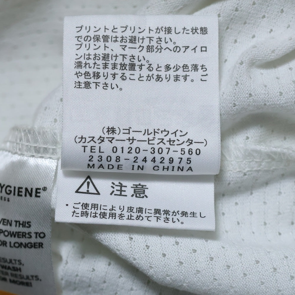 THE NORTH FACE(ザノースフェイス) MESH SQUARE LOGO TEE メッシュ スクエア ロゴ クルーネック 半袖 Tシャツ カットソー ホワイト NT32470