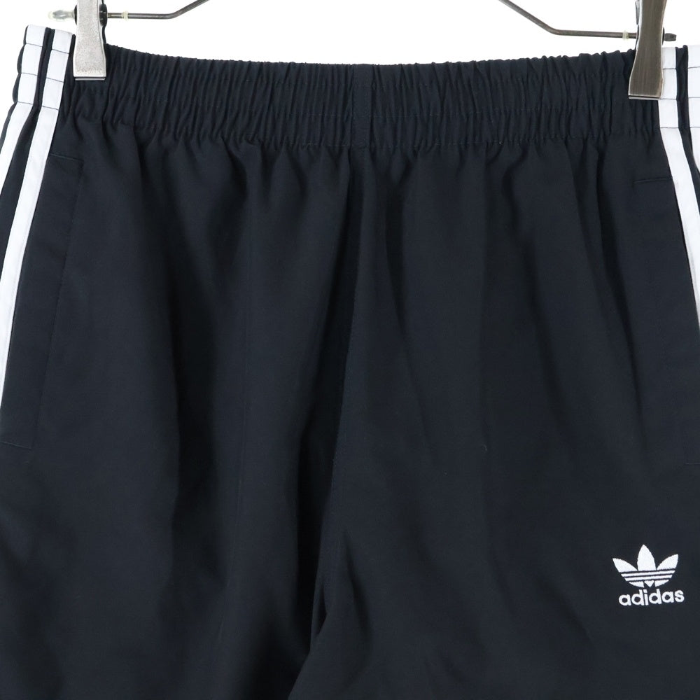 adidas(アディダス) M 3ST SWIMS SHORTS トレフォイル エンブロイダリー ポリエステル スイム ショーツ ハーフパンツ ブラック HT4406