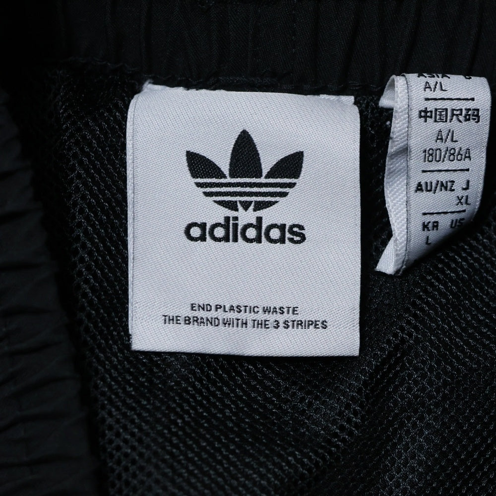 adidas(アディダス) M 3ST SWIMS SHORTS トレフォイル エンブロイダリー ポリエステル スイム ショーツ ハーフパンツ ブラック HT4406