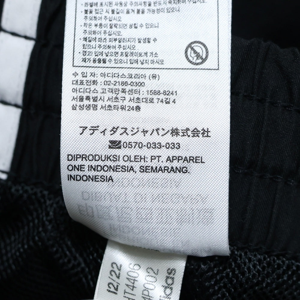 adidas(アディダス) M 3ST SWIMS SHORTS トレフォイル エンブロイダリー ポリエステル スイム ショーツ ハーフパンツ ブラック HT4406
