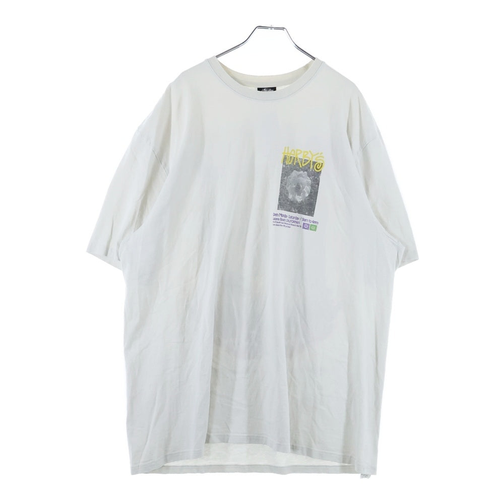 STUSSY(ステューシー) Herby's Dyed Tee クルーネック 両面プリント コットン 半袖 Tシャツ カットソー ホワイト