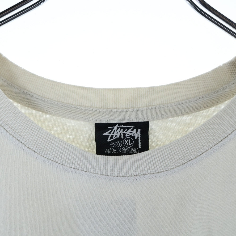 STUSSY(ステューシー) Herby's Dyed Tee クルーネック 両面プリント コットン 半袖 Tシャツ カットソー ホワイト