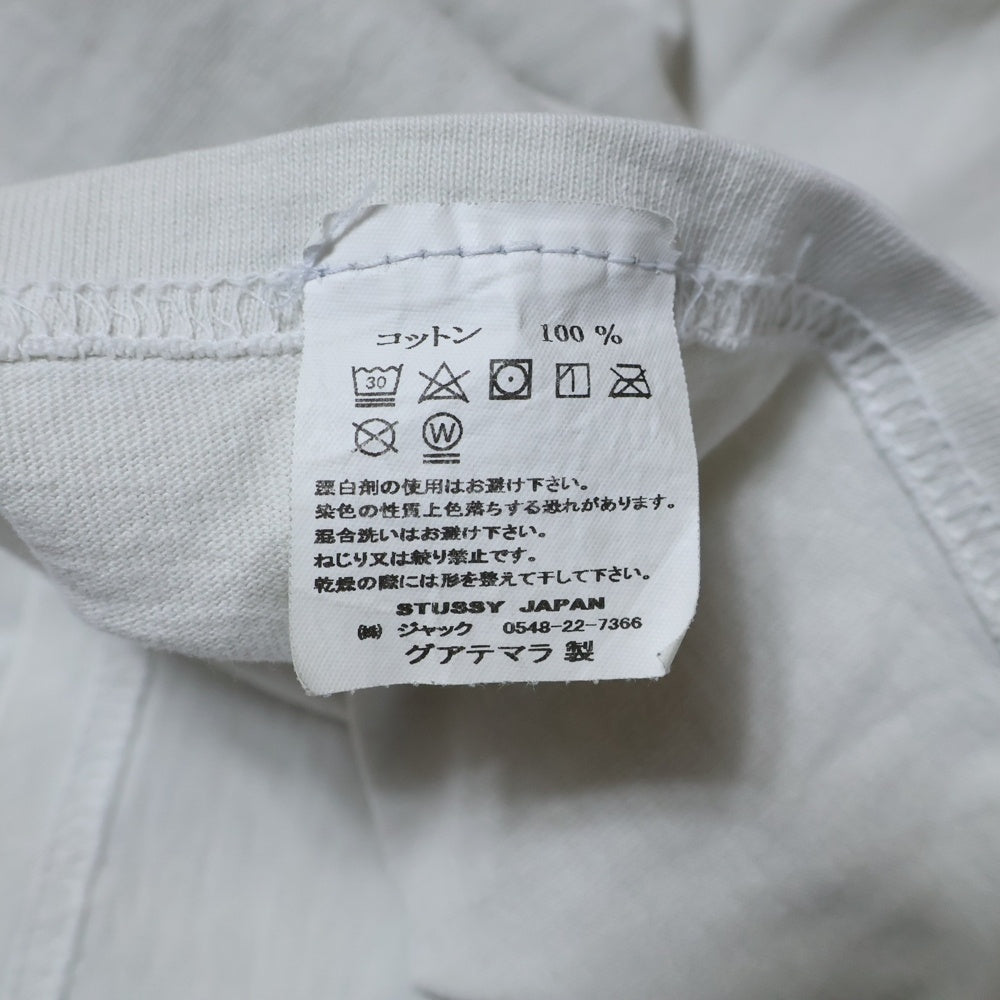 STUSSY(ステューシー) Herby's Dyed Tee クルーネック 両面プリント コットン 半袖 Tシャツ カットソー ホワイト