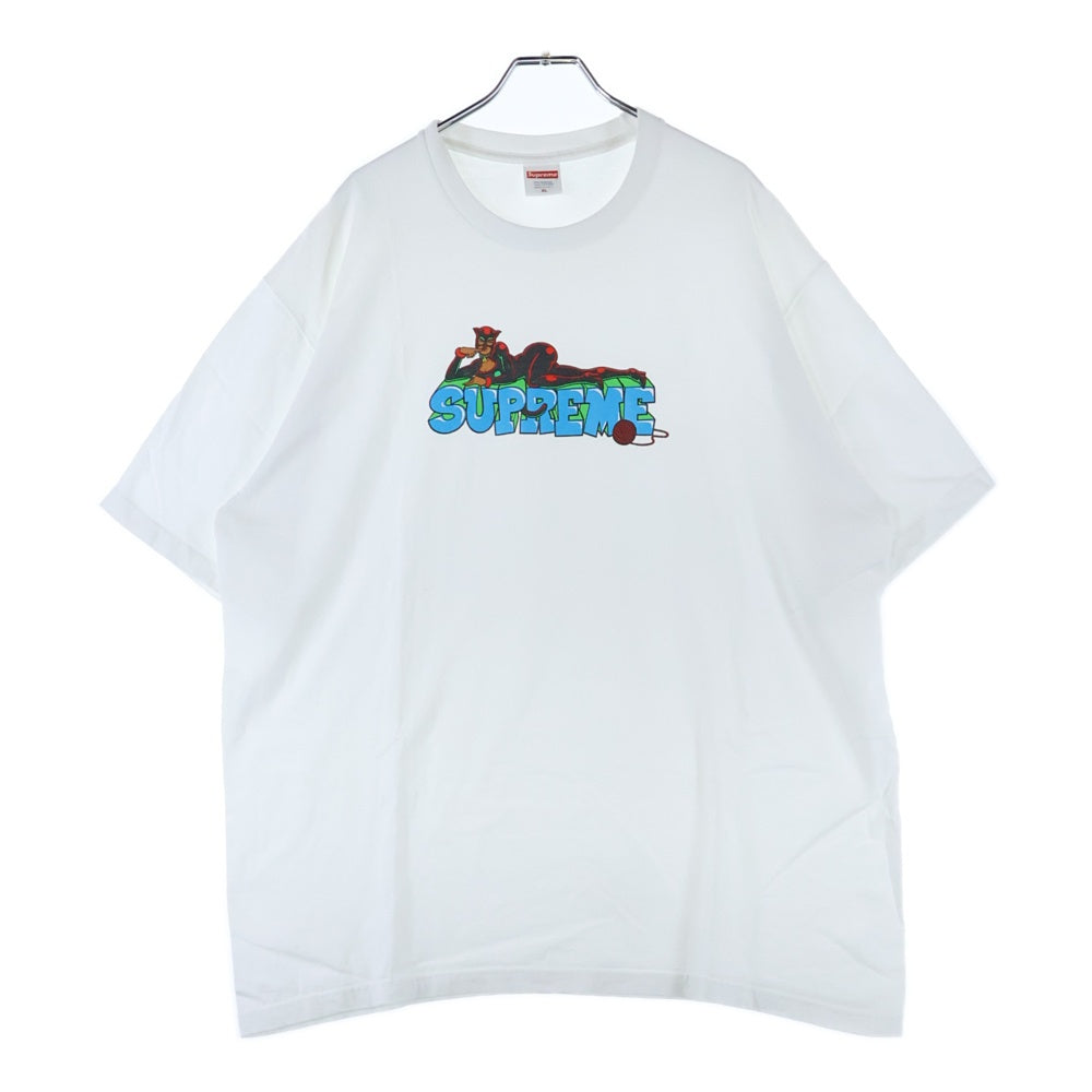SUPREME(シュプリーム) 22AW Catwoman Tee キャットウーマン プリント クルーネック コットン 半袖 Tシャツ カットソー ホワイト