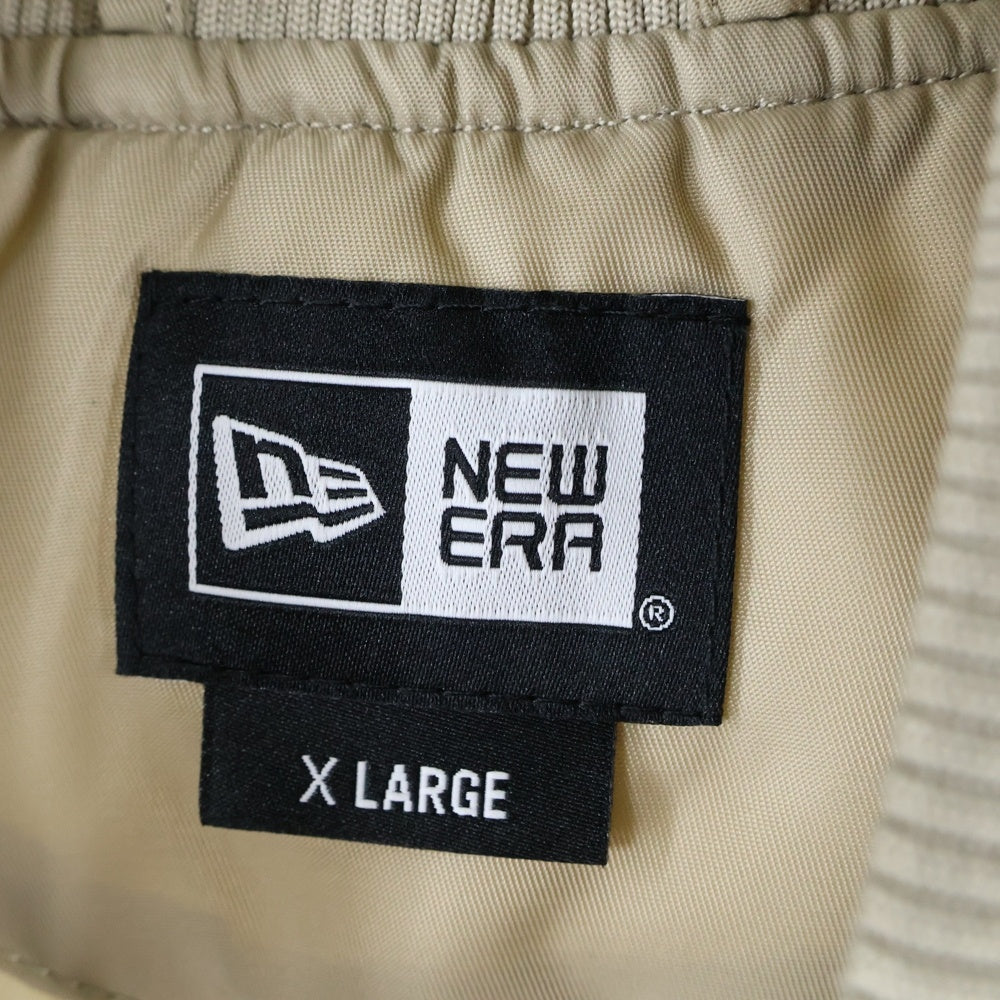 NEW ERA(ニューエラ) MLB Apparel ロサンゼルス ドジャース ロゴエンブロイダリー ナイロン バーシティ ジャケット ベージュ/ブルー 13755403