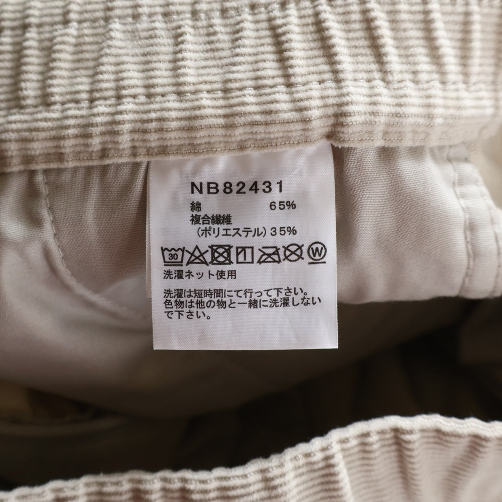 THE NORTH FACE(ザノースフェイス) VALLEYWAVE PANT バレー ウェーブ コーデュロイ ストレート ロングパンツ アイボリー NB82431