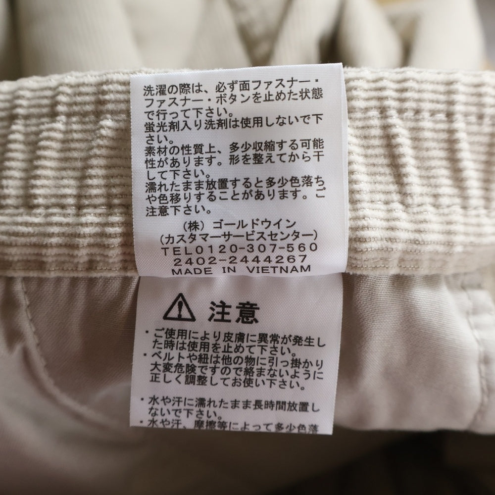 THE NORTH FACE(ザノースフェイス) VALLEYWAVE PANT バレー ウェーブ コーデュロイ ストレート ロングパンツ アイボリー NB82431