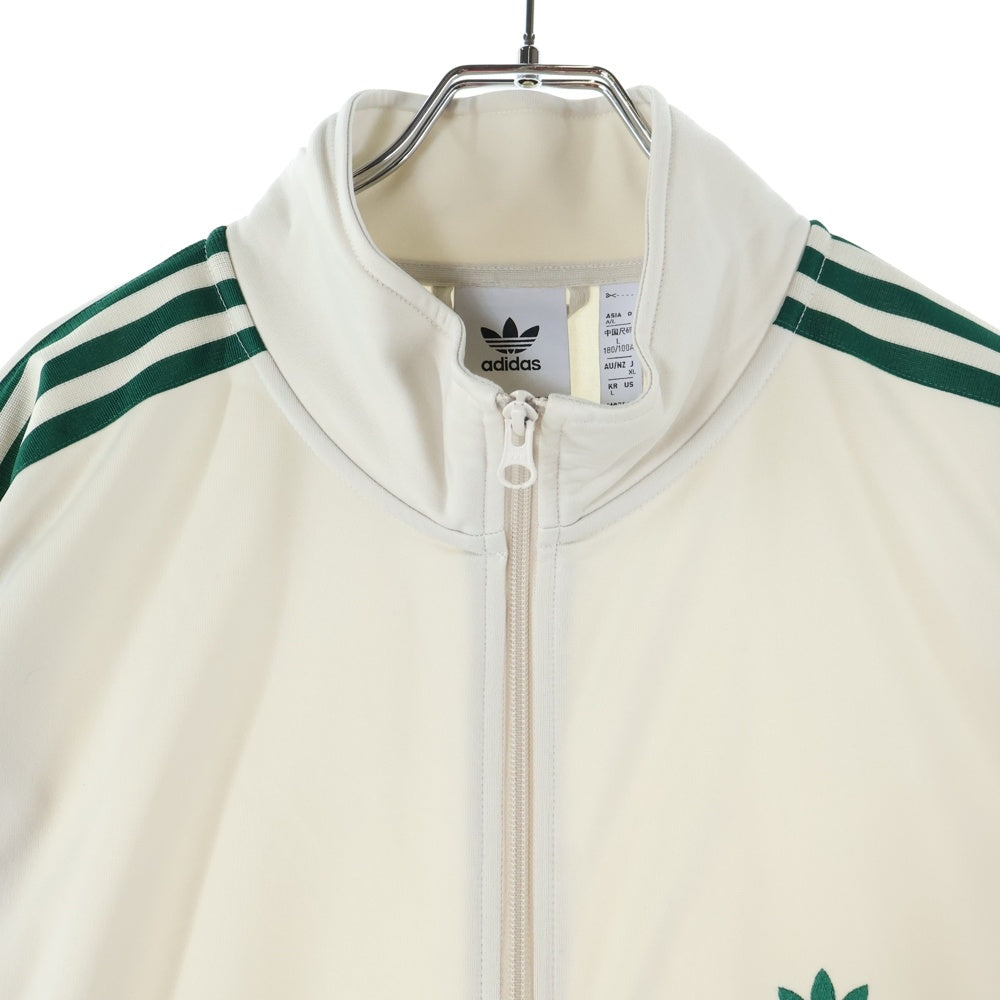 adidas(アディダス) BECKENBAUER TRACKTOP ベッケンバウアー トレフォイル エンブロイダリー トラックジャケット ベージュ/グリーン JD5266