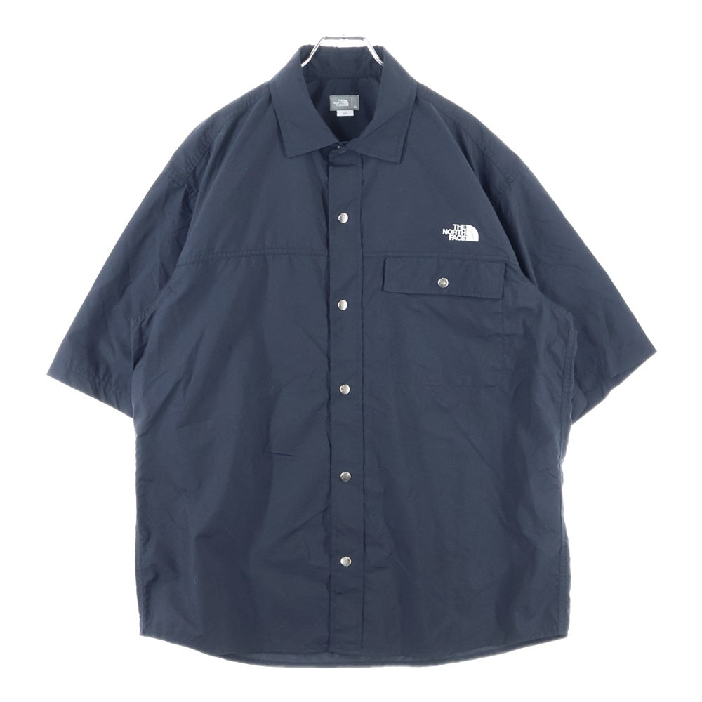 THE NORTH FACE(ザノースフェイス) S/S NUPTSE SHIRT ヌプシ ドットボタン ナイロン 半袖シャツ ブラック NR22331