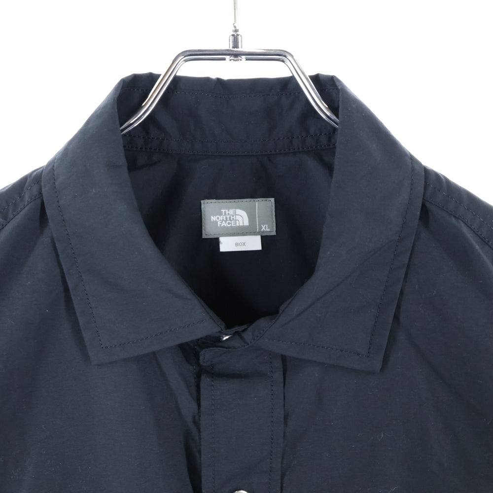 THE NORTH FACE(ザノースフェイス) S/S NUPTSE SHIRT ヌプシ ドットボタン ナイロン 半袖シャツ ブラック NR22331