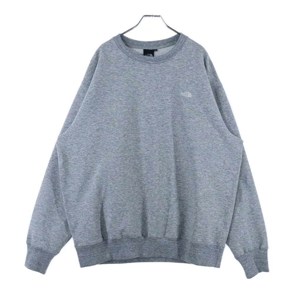 THE NORTH FACE(ザノースフェイス) SMALL LOGO HEATHER SWEAT CREW スモールロゴ ヘザー プルオーバー クルーネック スウェット トレーナー グレー NT62337