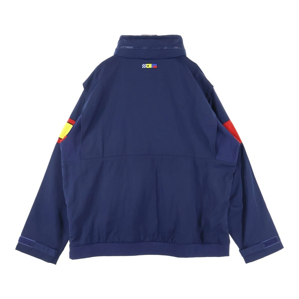 NIKE(ナイキ) RISE PACK REISSUE WALLIWAW WOVEN JACKET ライズ パック ウーブン ハーフジップ プルオーバー ジャケット ネイビー /レッド DA0367-410