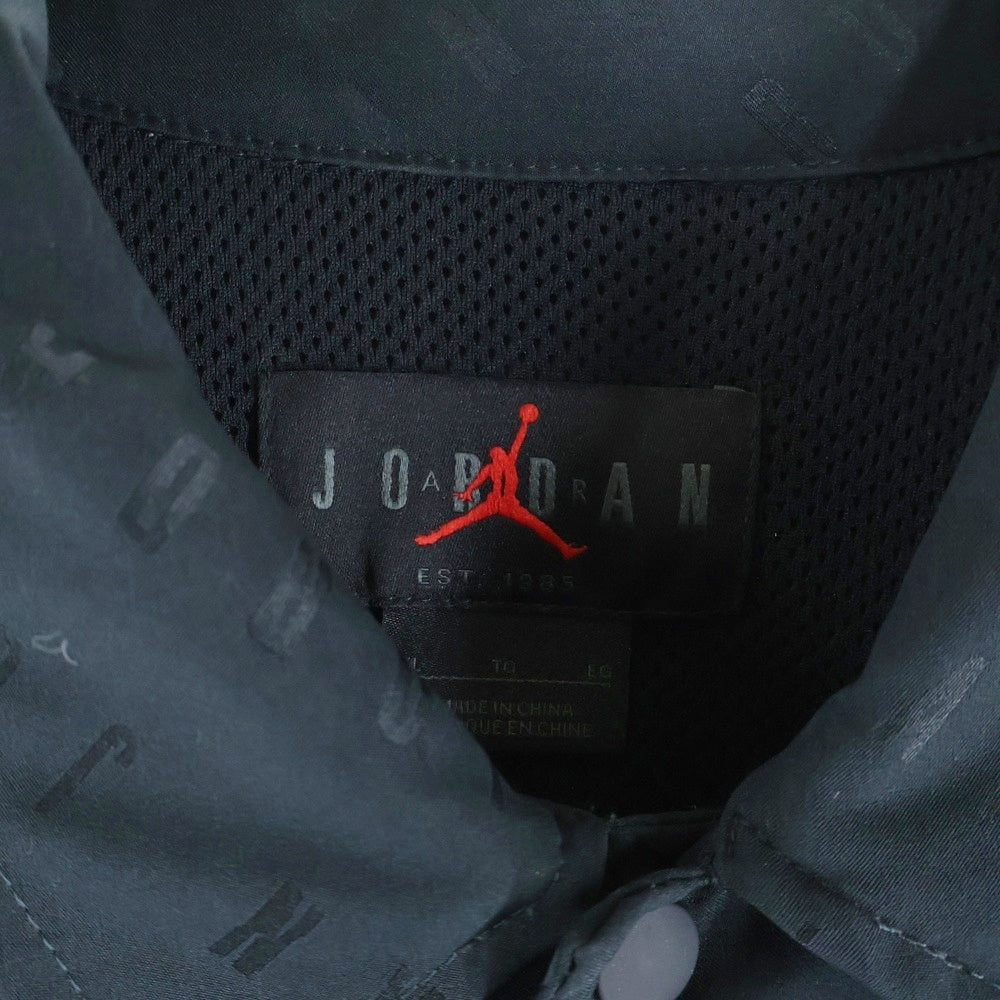 NIKE(ナイキ) JORDAN ESS STMT COACHES JKT ジョーダン ロゴ フォント プリント ポリエステル コーチジャケット ブラック DV7617-010