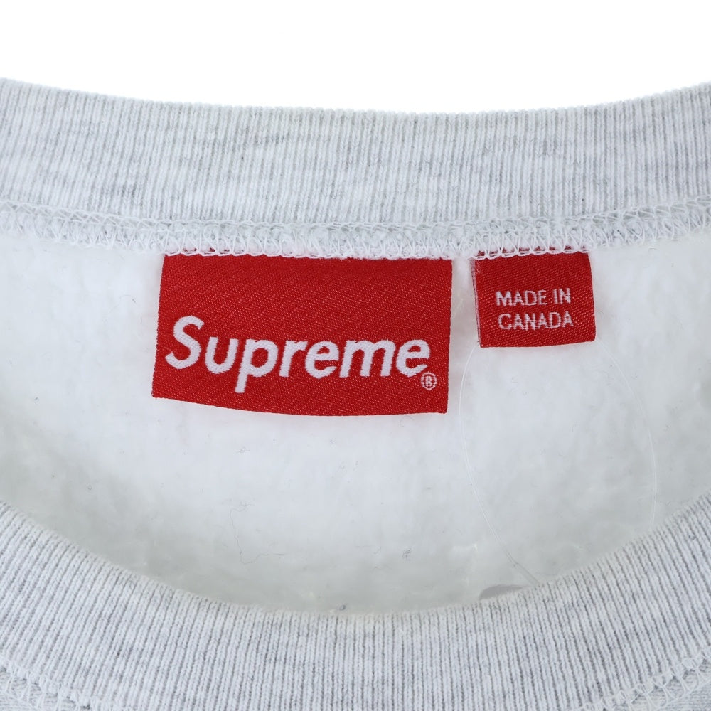 SUPREME(シュプリーム) 21AW Cities Arc Crewneck ビッグロゴ パイル パッチ クルーネック スエット トレーナー グレー