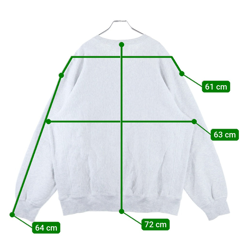 SUPREME(シュプリーム) 21AW Cities Arc Crewneck ビッグロゴ パイル パッチ クルーネック スエット トレーナー グレー