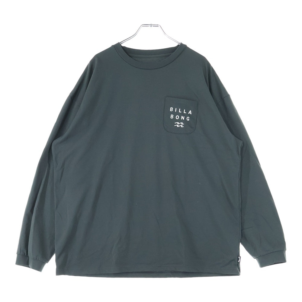 NO BRAND(ノーブランド) BILLABONG ビラボン SOFTTY LS TEE ロゴプリント クルーネック ロングスリーブ 長袖 Tシャツ カットソー グリーン BE011862