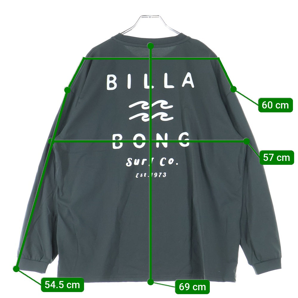NO BRAND(ノーブランド) BILLABONG ビラボン SOFTTY LS TEE ロゴプリント クルーネック ロングスリーブ 長袖 Tシャツ カットソー グリーン BE011862