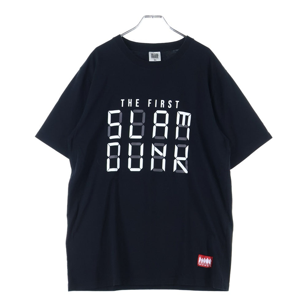 NO BRAND(ノーブランド) THE FIRST SLAM DUNK SHOHOKU ロゴプリント クルーネック 半袖Tシャツ カットソーブラック