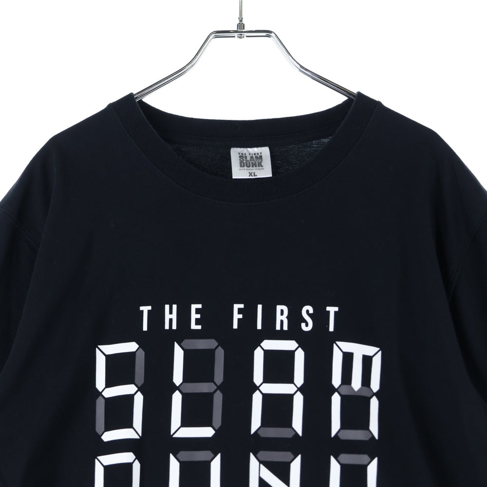 NO BRAND(ノーブランド) THE FIRST SLAM DUNK SHOHOKU ロゴプリント クルーネック 半袖Tシャツ カットソーブラック