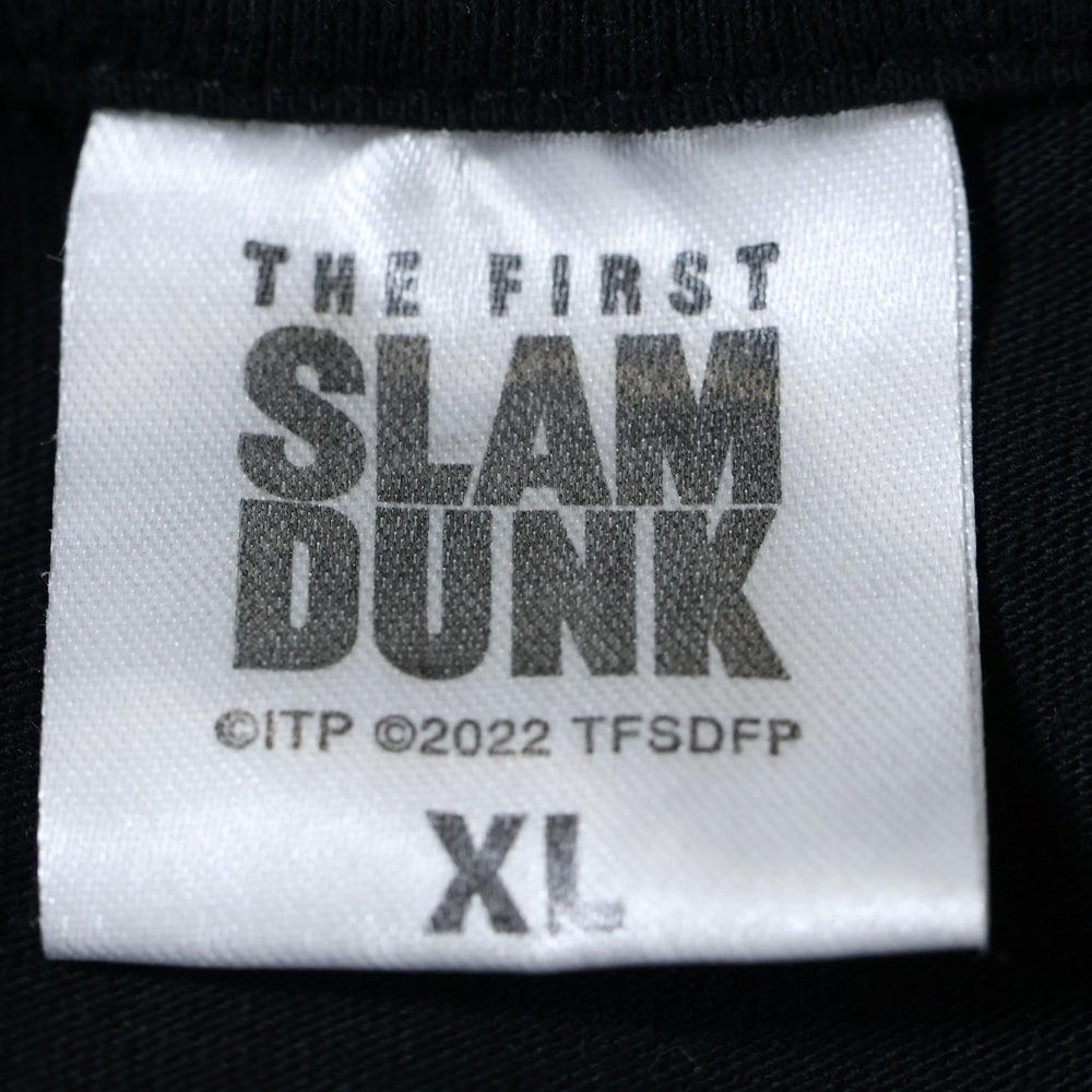 NO BRAND(ノーブランド) THE FIRST SLAM DUNK SHOHOKU ロゴプリント クルーネック 半袖Tシャツ カットソーブラック