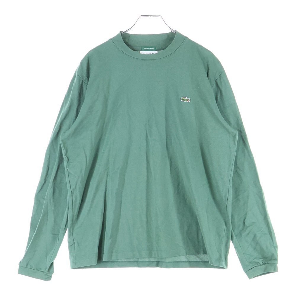 LACOSTE(ラコステ) ロゴワッペン付き クルーネック長袖Tシャツ カットソー グリーン TH015J