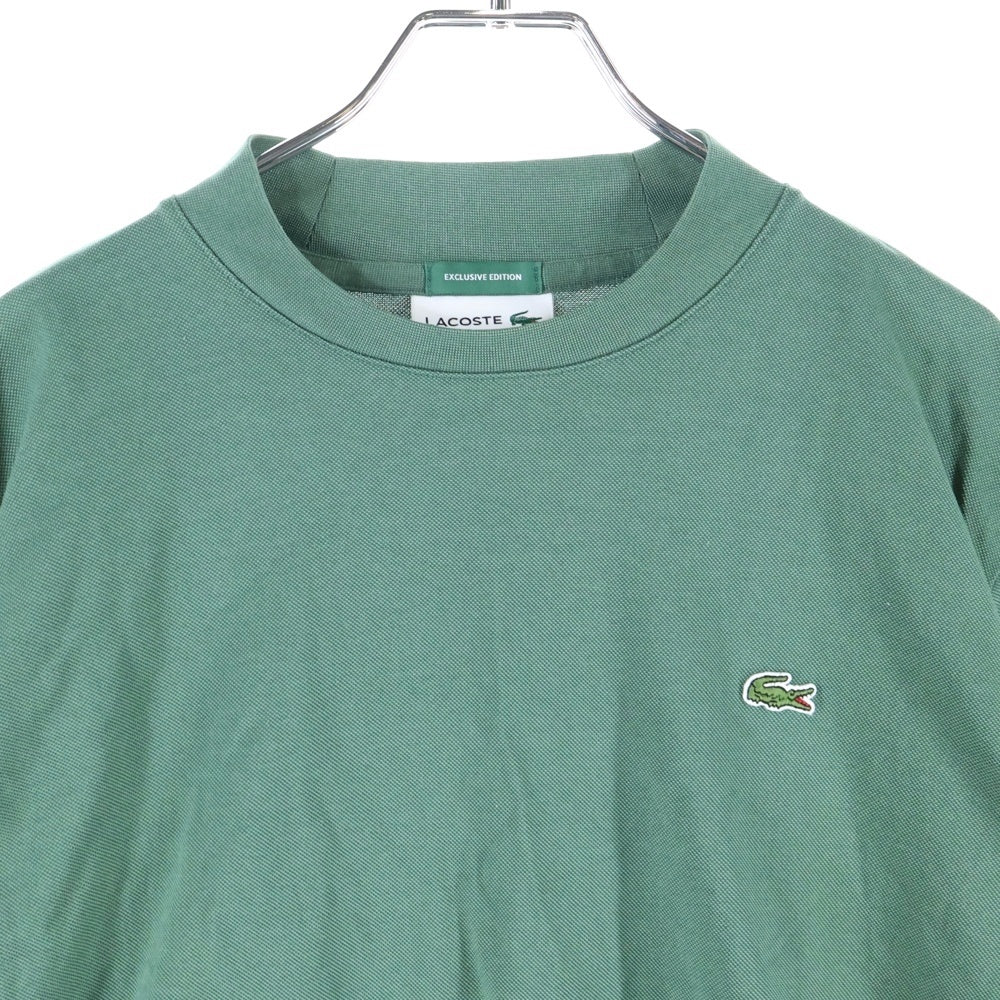 LACOSTE(ラコステ) ロゴワッペン付き クルーネック長袖Tシャツ カットソー グリーン TH015J