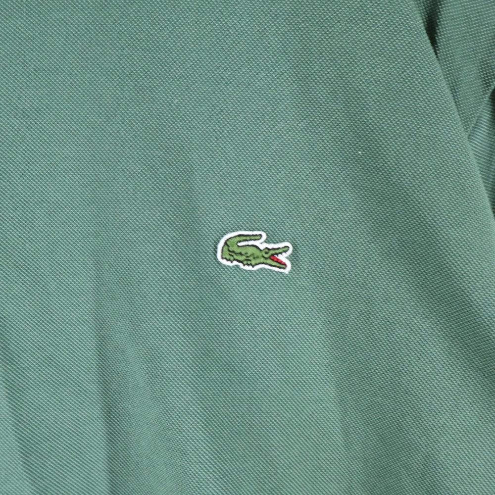 LACOSTE(ラコステ) ロゴワッペン付き クルーネック長袖Tシャツ カットソー グリーン TH015J