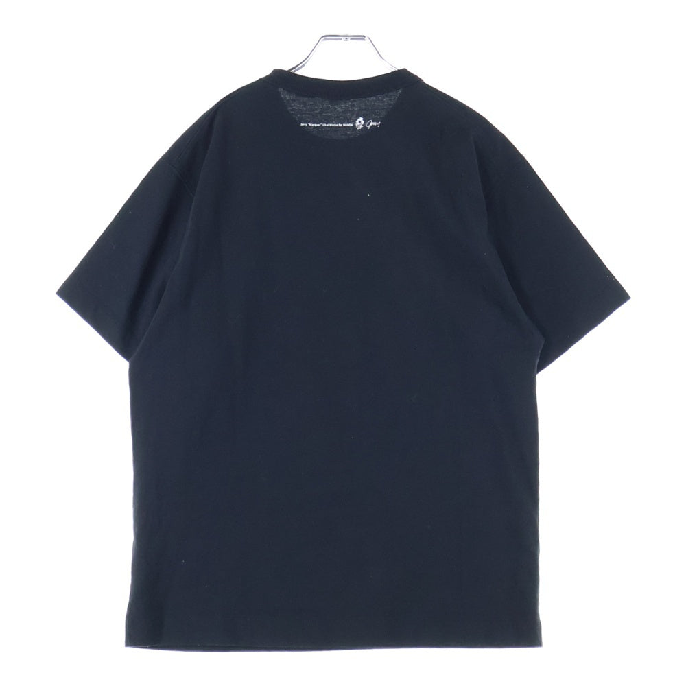 NANGA(ナンガ) ×JERRY UKAI ECO HYBRID NANGA LOGO TEE ジェリーウカイ エコ ハイブリッド ナンガ ロゴ クルーネック半袖Tシャツ カットソー ブラック NW2411-1G805-C