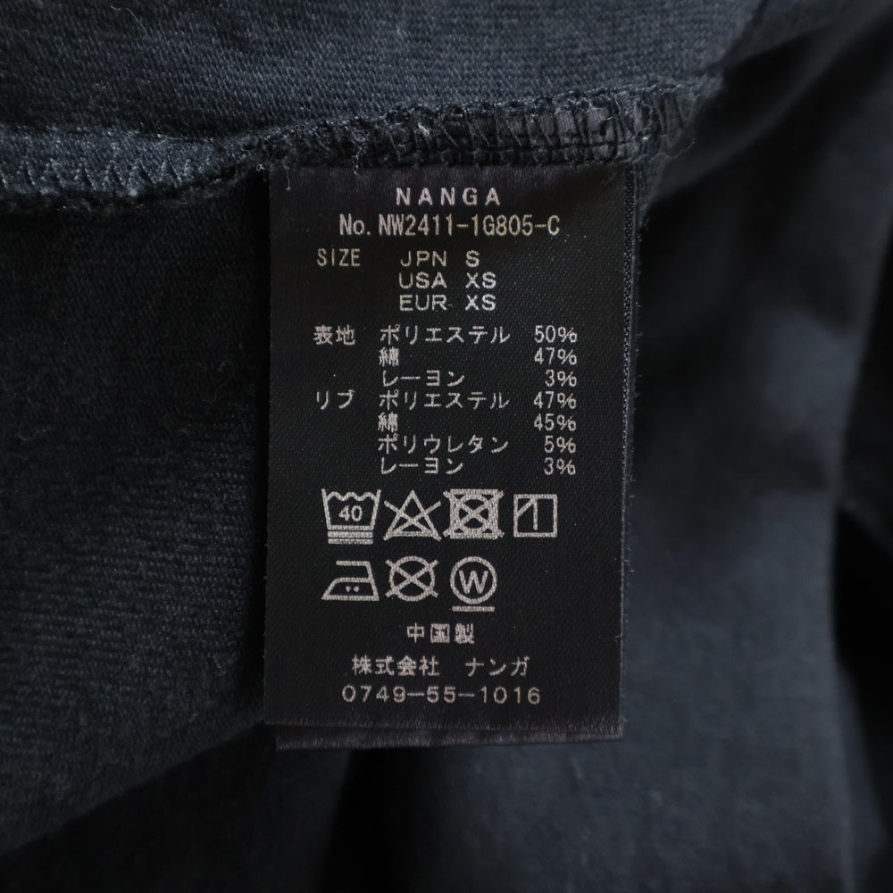 NANGA(ナンガ) ×JERRY UKAI ECO HYBRID NANGA LOGO TEE ジェリーウカイ エコ ハイブリッド ナンガ ロゴ クルーネック半袖Tシャツ カットソー ブラック NW2411-1G805-C