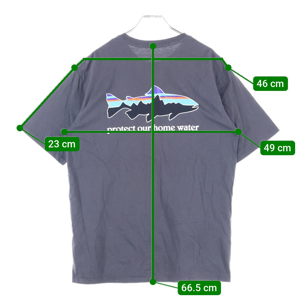 PATAGONIA(パタゴニア) 24SS ロゴプリント クルーネック半袖Tシャツ カットソー ブラック STY37547SP24