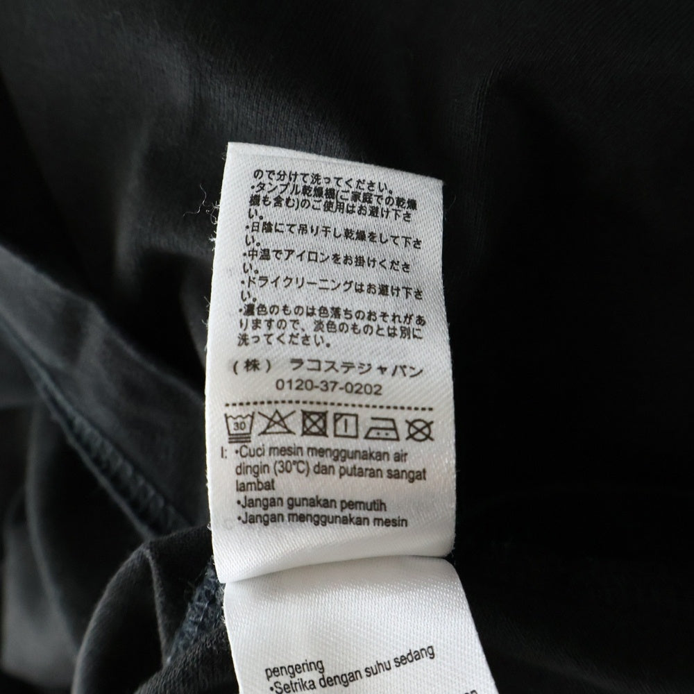 LACOSTE(ラコステ) ロゴワッペン付き クルーネック長袖Tシャツ カットソー ブラック TH0451