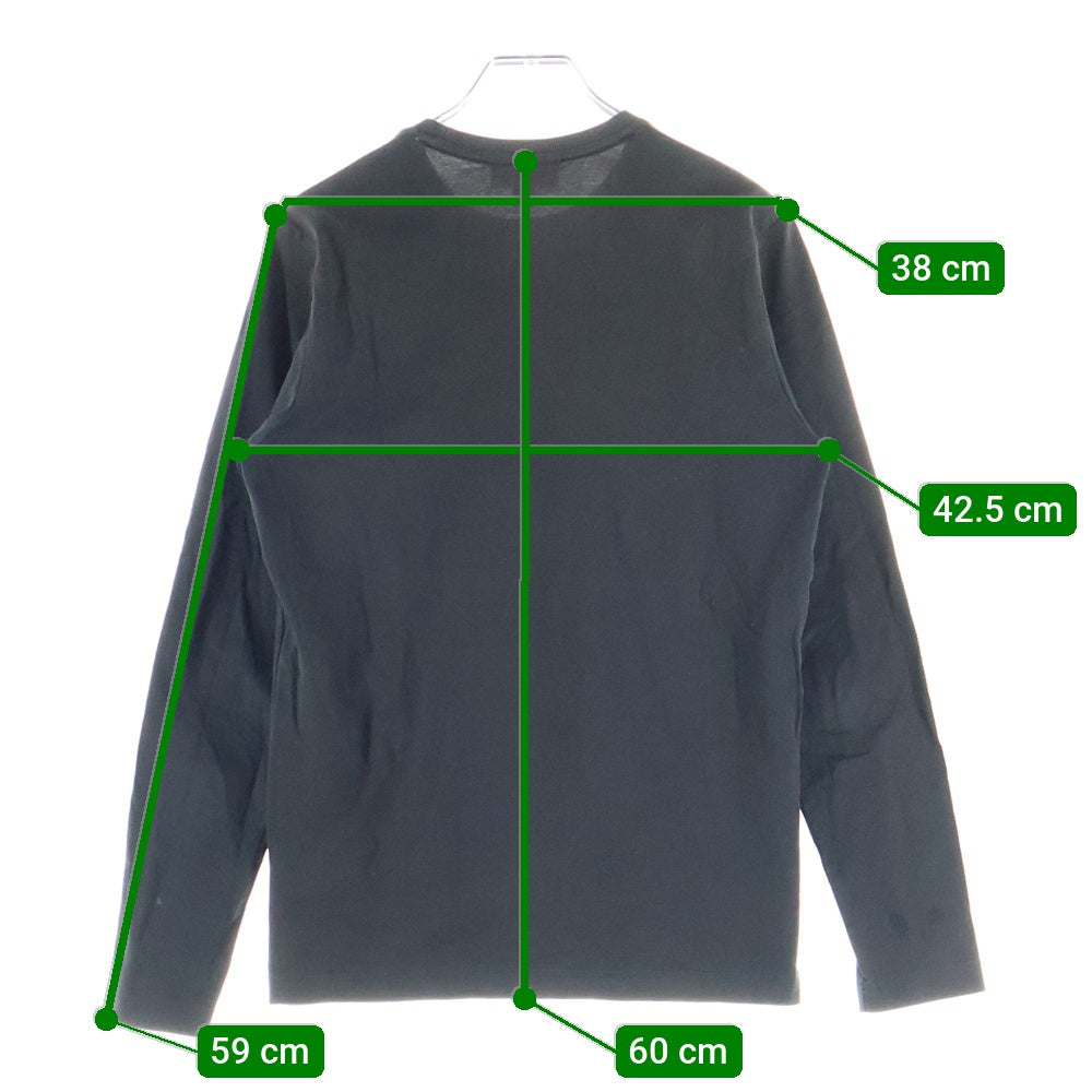 LACOSTE(ラコステ) ロゴワッペン付き クルーネック長袖Tシャツ カットソー ブラック TH0451