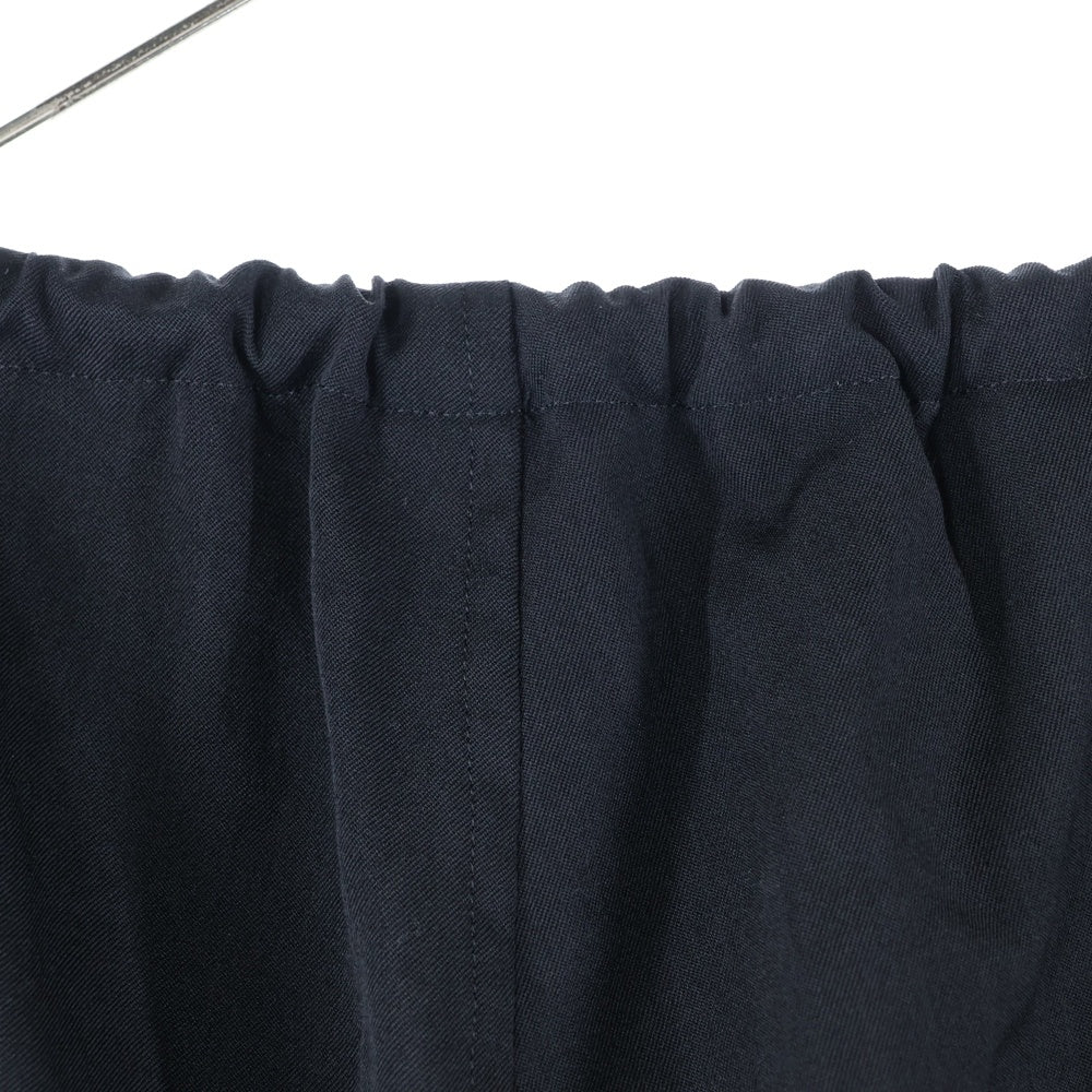 Yohji Yamamoto(ヨウジヤマモト) 25SS GABARDINE RELAXED FIT PANTS ギャバジン リラックスフィット イージーパンツ ブラック FP-P63-100