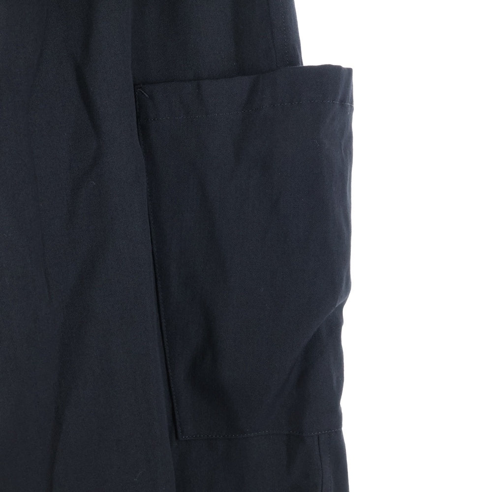 Yohji Yamamoto(ヨウジヤマモト) 25SS GABARDINE RELAXED FIT PANTS ギャバジン リラックスフィット イージーパンツ ブラック FP-P63-100