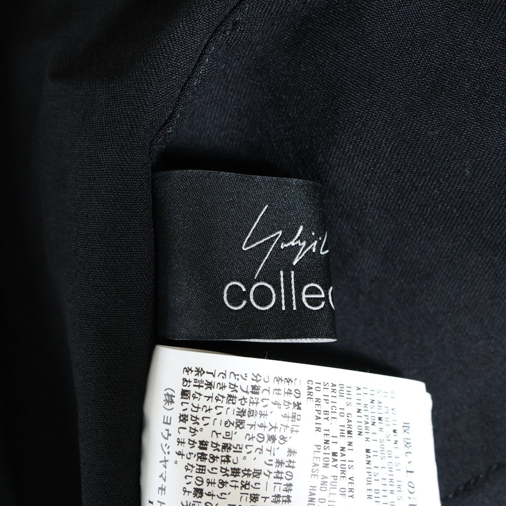 Yohji Yamamoto(ヨウジヤマモト) 25SS GABARDINE RELAXED FIT PANTS ギャバジン リラックスフィット イージーパンツ ブラック FP-P63-100