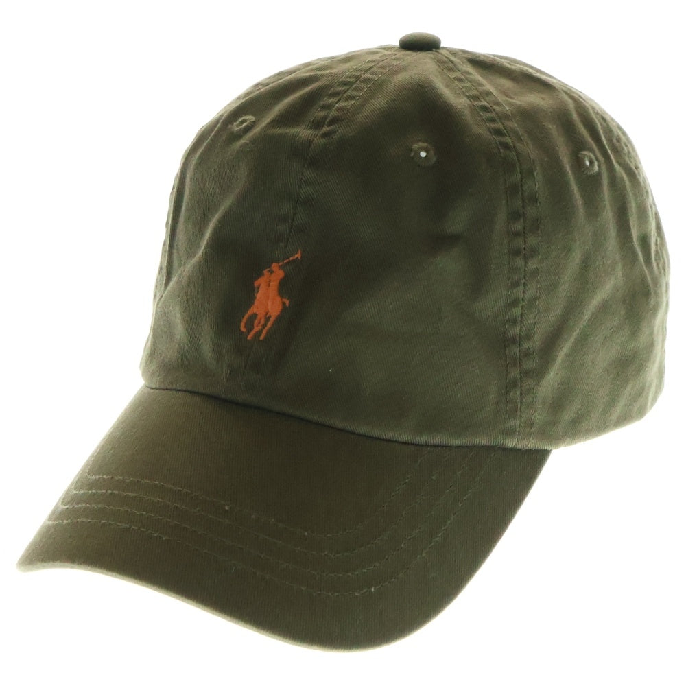 POLO RALPH LAUREN(ポロラルフローレン) ロゴワンポイント刺繍 ベースボールキャップ 帽子 カーキ