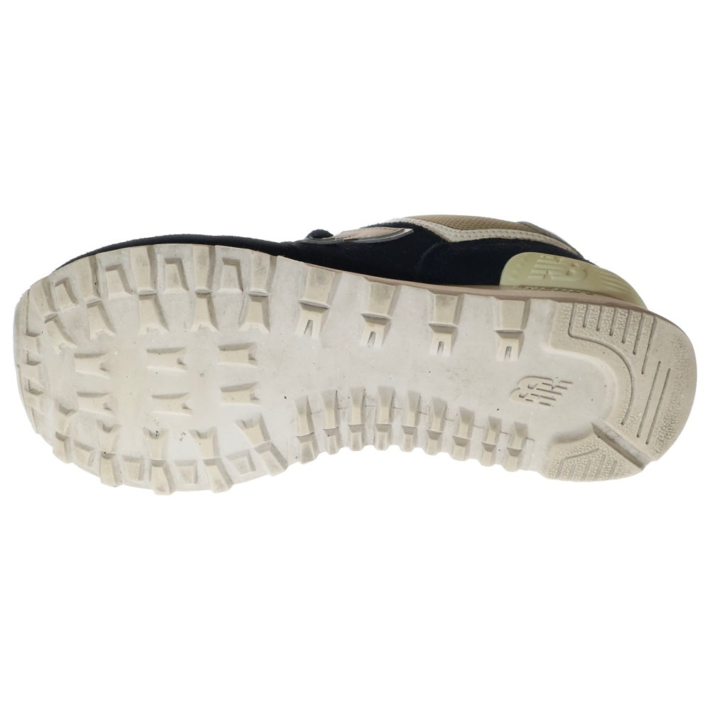 New Balance(ニューバランス) WL574DK2 スエード ローカットスニーカー レディース ブラック/ベージュ US6/23.0cm