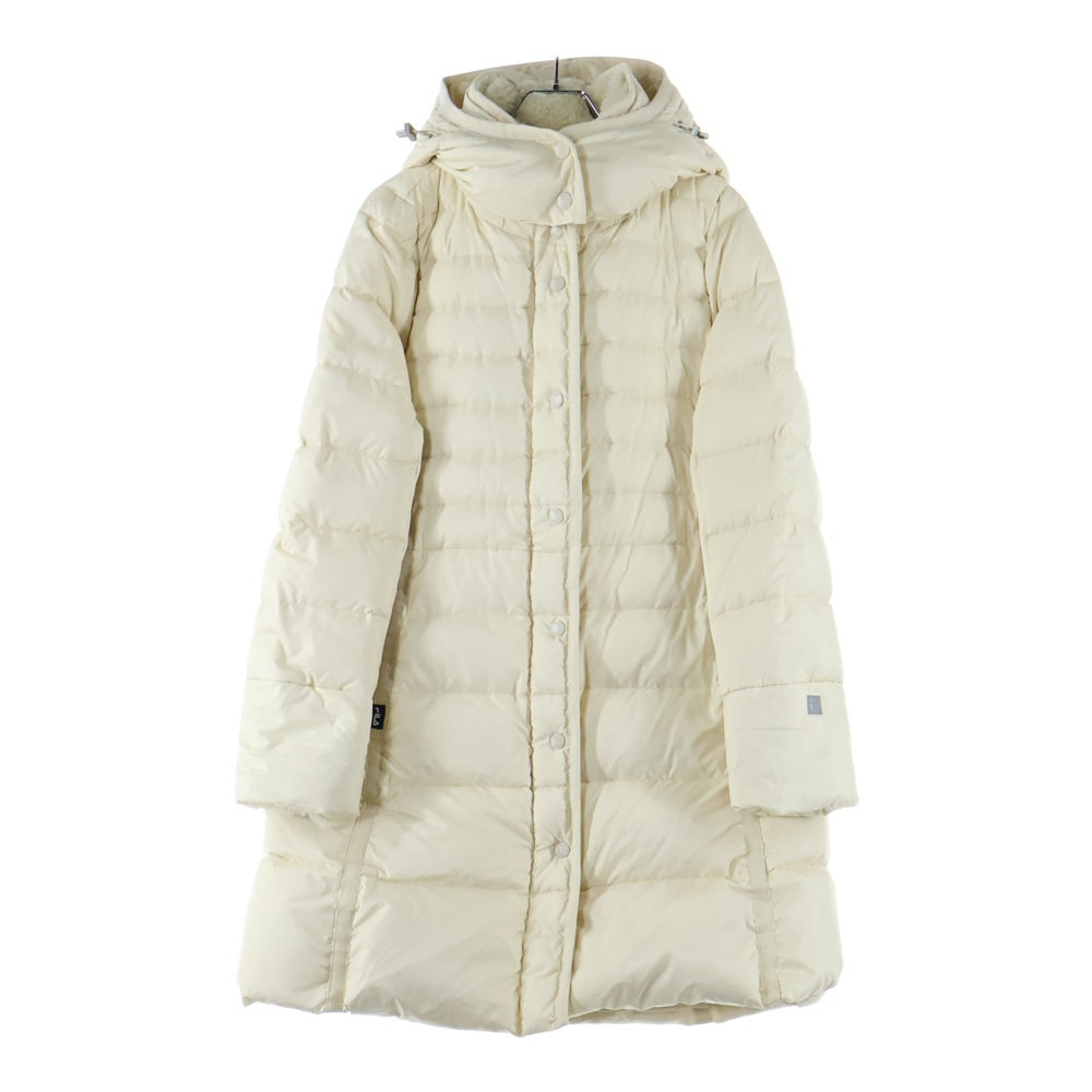 FILA(フィラ) ゴルフ ボアライニング ジップアップ フーデット ダウンベンチコート ジャケット ベージュ レディース 797-251