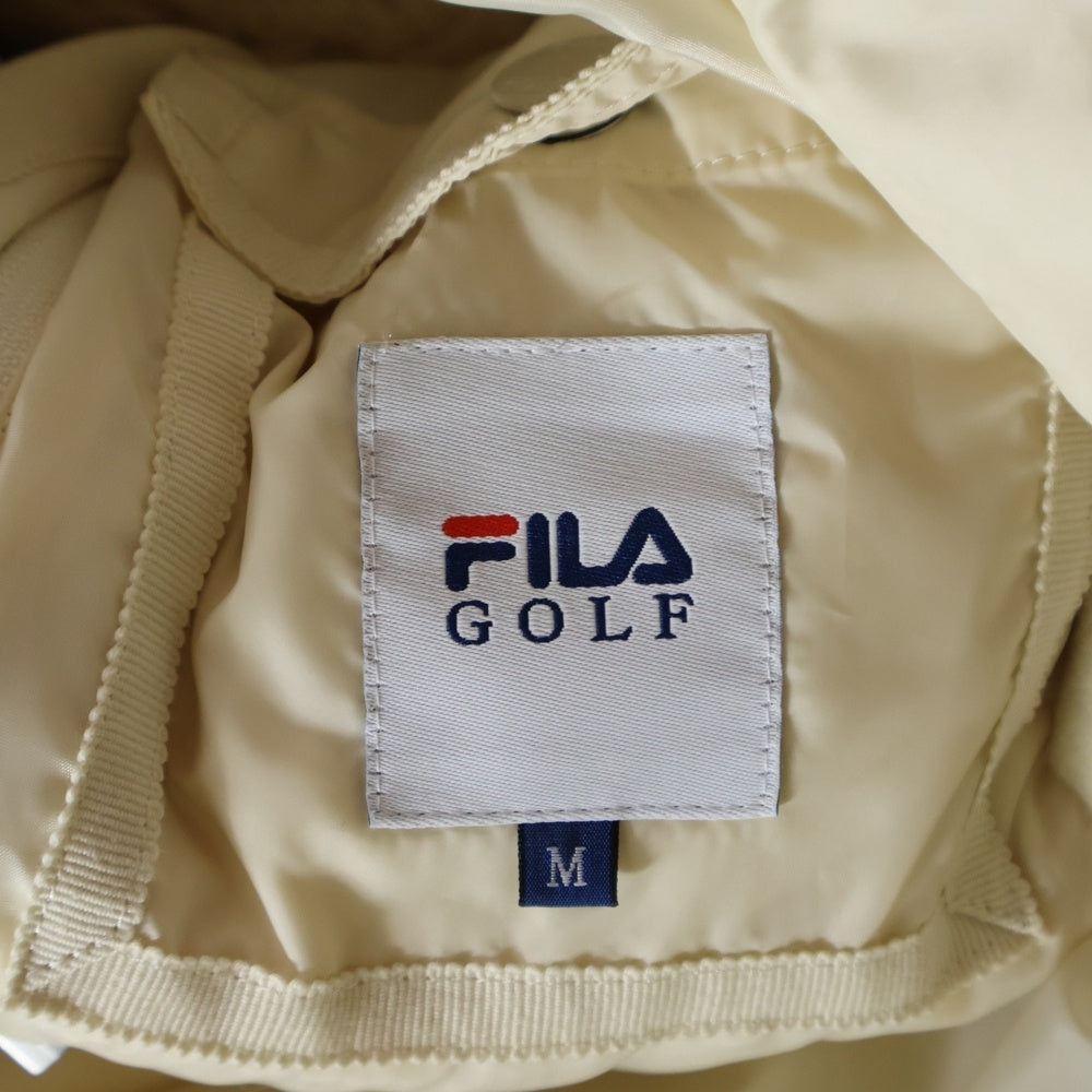FILA(フィラ) ゴルフ ボアライニング ジップアップ フーデット ダウンベンチコート ジャケット ベージュ レディース 797-251