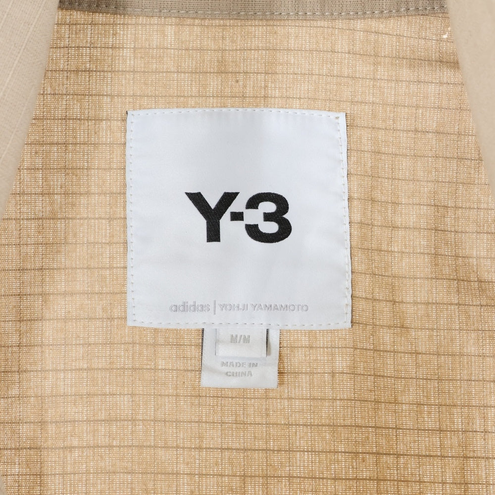 Y-3(ワイスリー) マルチポケット サイドジップ ウエストベルト ジップアップ ユーティリティジャケット ベージュ GK4796