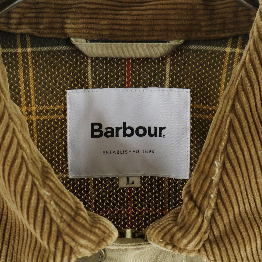 Barbour(バブアー) コーデュロイ カラー切り替え ジップアップ フィッシングジャケット ブラウン 2101023